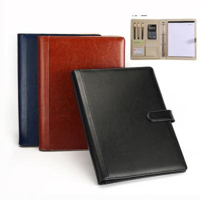 China High Quality Hard Pink Hard Bound Folder Business Paper Cover A4 A5 Mutipage Printed Leather Folder for sale