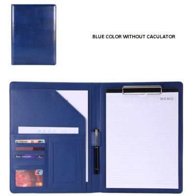 China High Quality Custom Printed PU Leather Folder Folder With Custom Logo Engraved for sale