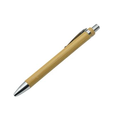 China 2020 wholesale promotional bamboo pen eco-friendly bamboo pen bamboo pens with metal clip and custom logo for sale