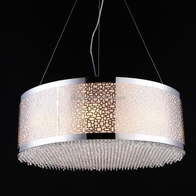 China steel & ETL Crystal Contemporary Crystal Pendant Light Fixture For Indoor for sale