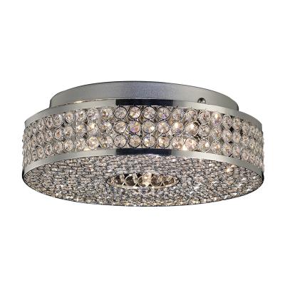 China Contemporary Modern Hand - Woven Crystal Beads Flush-mount Ceiling Lamp For Residential Decoration Ceiling Light Fixture for sale