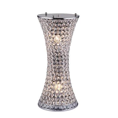 China Best Contemporary K9 K9 Canton Table Lamp Chinese Classic Crystal Round Shaped Bedside Hotel Table Light for sale