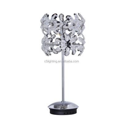 China Modern Best K9 Bedside Hotel K9 Position Classic Crystal Table Lamp Flower Shape Contemporary Chinese Crystal Table Light for sale