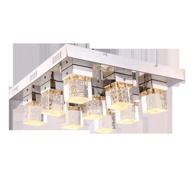 China Residential Contemporary Crystal Recessed Top Hallway Crystal Ceiling Lamp K9 Lights 6 Light Fixture for sale