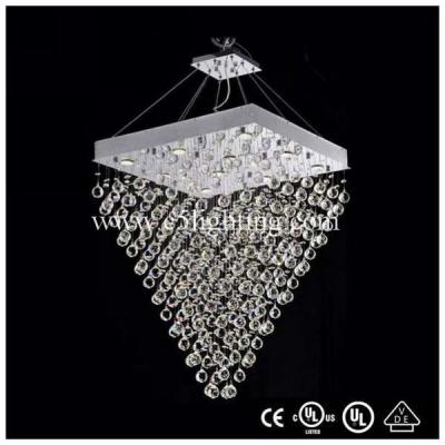 China Best contemporary modern high quality K9 crystal and low price chrome K9 crystal pendant light for sale