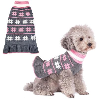 China New Pattern Dog Sweater Dress Viable Dog Knitted Sweater Winter for sale