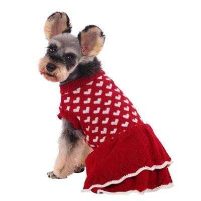 China Sustainable New Pattern Fashion Pet Sweater Dress Autumn And Winter for sale