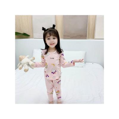 China Wholesale Breathable Girl Summer Printed Solid Cotton Pajamas For Kids for sale