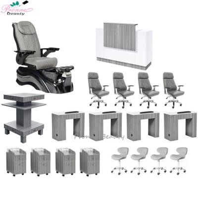 China 2023 Professional Nail Supply Modern Luxury Nail Accessories Foot Massage Pedicure Chair Wholesale Packages for sale