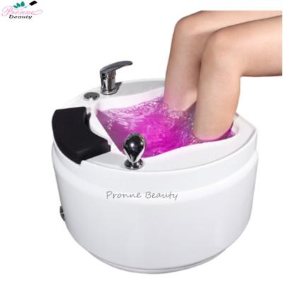 China Wholesale Modern Luxury Acrylic Massage Spa Manicure Pedicure Portable Foot Bath Basin With Drain for sale