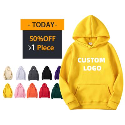 China Wholesale Bulk High Quality Plain Sweatshirt Anti-Wrinkle OEM Print Unisex Oversized 100% Cotton Custom Hoodies With Logo for sale