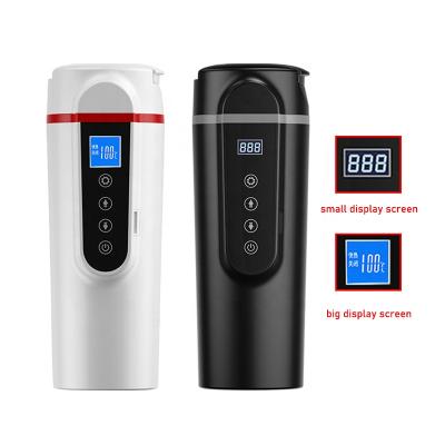 China Amazon Temperature Control 12V Travel Mug Disposable Hot Selling Stainless Steel Car Heating Smart Coffee Mug for sale