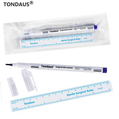 China Surgical Non-Washable PP TR03 Tondaus Skin Marker 15cm Ink Gentian Violet Standard / Regular Tip Single Tip for sale