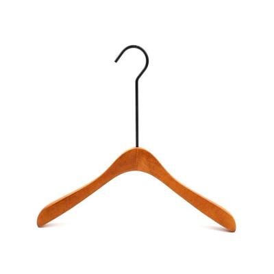 China Factory Direct Selling High Quality Contemporary Wide Shoulder Hanger Wooden Clothes Hanger Clothes Metal Hook Wood Hanger for sale