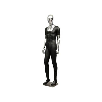 China Beautiful Window Display Fiberglass Standing Mannequin Black Adult Male Full Body for sale