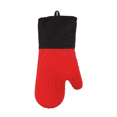 China Traditional Popular Silicone Heat Resistant Gloves Cooking BBQ Silicone Kitchen Microwave Mitts Oven Glove Mitts Grill Baking Gloves for sale