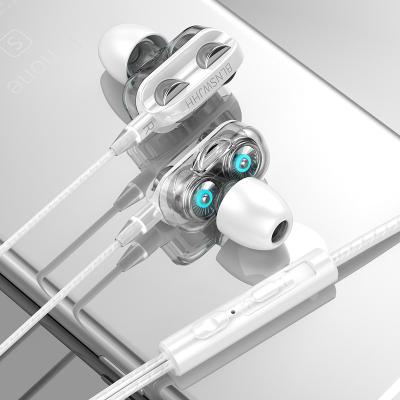 China Wire-control 4 Heavy Bass Loudspeakers Headphone Heavy Bass In-ear In-ear Driver Earphones for sale