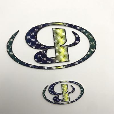 China Washable Custom Embossed Transparent Patch Base Gel Customize 3D Rubber Heat Transfer Logo Silicone for sale