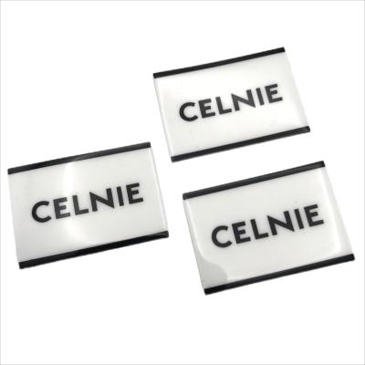 China Other Factory High Quality Custom 3D Garment Soft PVC Embossed PU  Logo Rubber Logo Sticker for sale