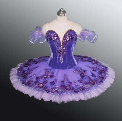 China from above & Beauty Fairy Lilac Professional Tutu Sleeping Costume Tees Lilac Ballet Dance Variation Purple Stage Dance Costume for sale