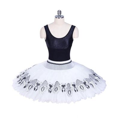 China Girls Active Dancing Professional Ballet Tutu Women Ruffle Practice Tutu Skirt Child Professional Stage Skirt Tailored Half Skirt for sale