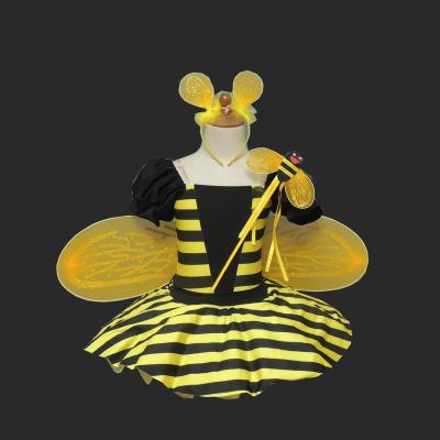 China Yellow Dance Dresses Pussy Animal Dress For Kid for sale