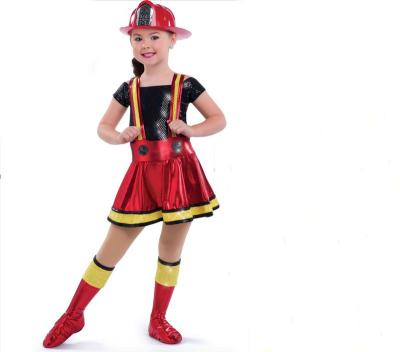 China from above & Pique Beautiful Dance Costume Dress Fireman For Kid Stage Performance for sale