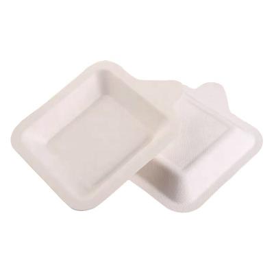 China Disposable Factory Price Eco-friendly Biodegradable Pulp 100% Sugarance Pulp Paper Cake Dish Cake Paper Plate for sale