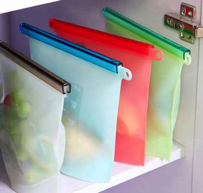 China Recyclable High Quality Eco-friendly Non-toxic Silicone Stay Cool Bag Food Cold Storage Bag Freshness Protection Package for sale