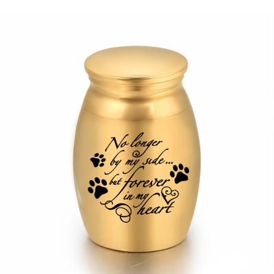 China Viable export pet metal urns in various colors sealed stainless steel urn cat and dog funeral supplies for sale