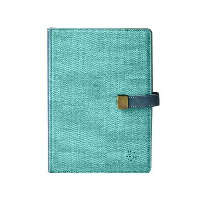 China Printed Customs Office Supplies Debossed Logo Metal Magnet Buckle A5 Diary Cover Executive Leather Notebook for sale