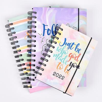 China Custom School Students Spiral Rainbow 365 Day Planner A5 A6 Weekly Monthly Hardcover Spiral Notebook Notebook for sale