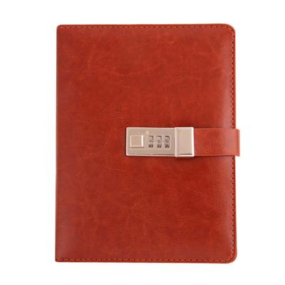 China Custom Logo Print Premium Luxury A5 Cover Agdeda Planner Diary Business Password Lock Eco-Friendly Hard Notebook for sale