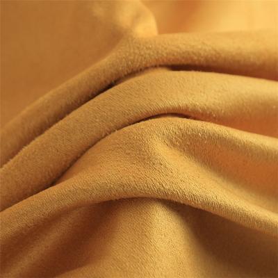 China Other Knit Factory Fast Delivery Home Textile Knitted 100% Polyester Suede Fabric For Coat for sale