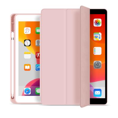 China Leather Smart Triple Flip Case Cover For Apple iPad PU Leather Case Shockproof Smart Cover For Apple Ipad Case 10.2 7th Generation for sale