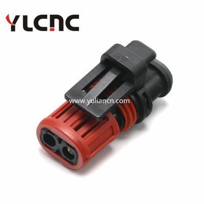 China Housing for terminals YLCNC 2 pin female sealed auto connector HSG ASSY DIA 1.5MM SOCKETLATCH 1337245-3 for sale