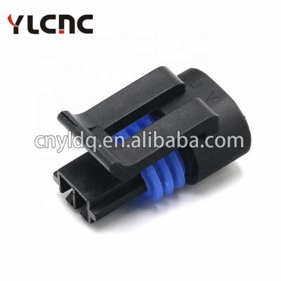 China Black Automotive 2 Pin Male And Female Auto Connector For Delphi Metri-Pack 150.2 Sealed Housing 12162197 12084669 for sale