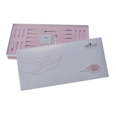 China Recyclable Wholesale Custom Logo White Cardboard Rectangular Cosmetic Boxes Skincare Box Packaging for sale