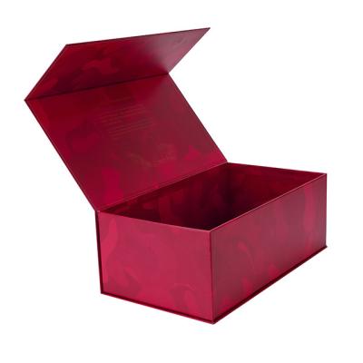 China Recyclable Luxury Book Shaped Rigid Paper Foldable Custom Paper Clamshell Packaging Cardboard Gift Box Magnetic Gift Box Packaging for sale