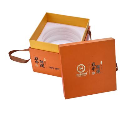 China Wholesale Custom Luxury Recyclable Premium Logo Cardboard Paper Gift Packaging Box Portable Gift Box for sale