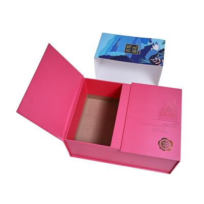 China Recyclable Wholesale Color Rigid Custom Foil Stamping Logo Printing Christmas Eve Gift Packaging Boxes for sale