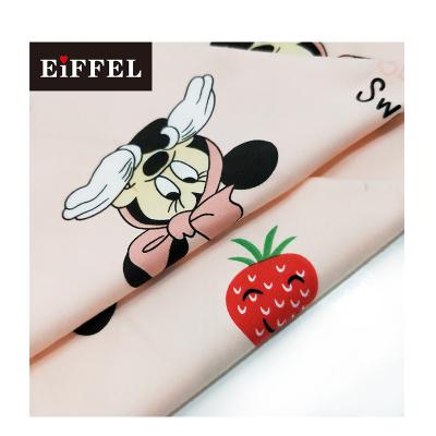 China Comfortable 140g-180g Summer Milk Silk Polyester Print Breathable Knit Stretch Fabric for sale