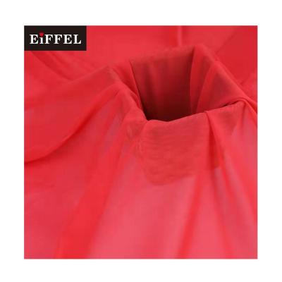 China Translucent lightweight plain 100% polyester woven gauze 100d textiles 100d chiffon wedding anti-static fabric for scarf for sale