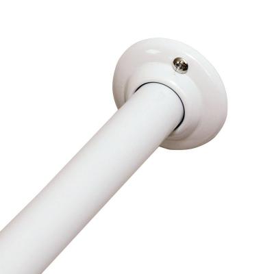 China 5ft Sustainable Carbon Steel Permanent Shower Rod in White for sale