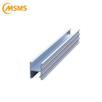 China AL6005T Aluminum Solar Bracket System Solar Rail Mounting Profile for sale