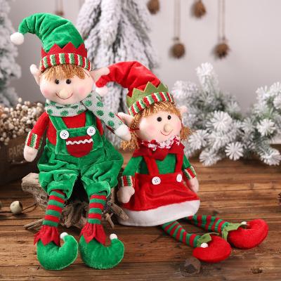 China Other Christmas New Product  Hanging Leg Elf Sitting Doll Ornaments Children's Gift for sale