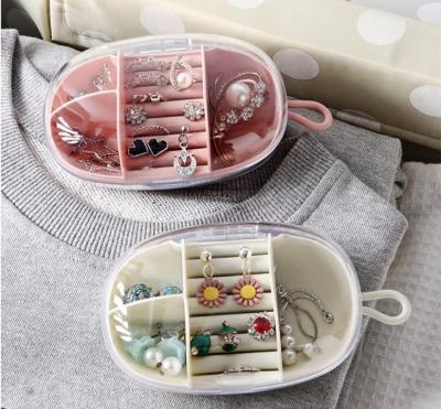 China Simple Clear Plastic Storage Jewelry Boxes With Lid Earring Necklace Holder for sale