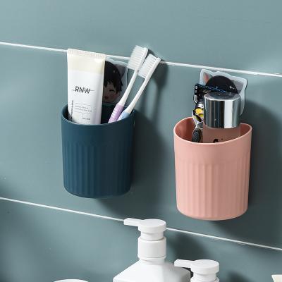 China Wall Mounted Bathroom Vanity Comb Storage Box Toothpaste Toothbrush Tube Storage Holder Without Shelf Viable Punch for sale