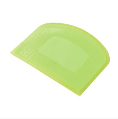 China Hot Selling Soft Double Function Semi-Round Dough Cake PP Kitchen Bakeware Bread Cream Scraper for sale