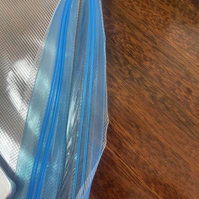 China Waterproof Plastic Food Zipper Bag Bone Zipper Double Good Sealing Zipper for sale